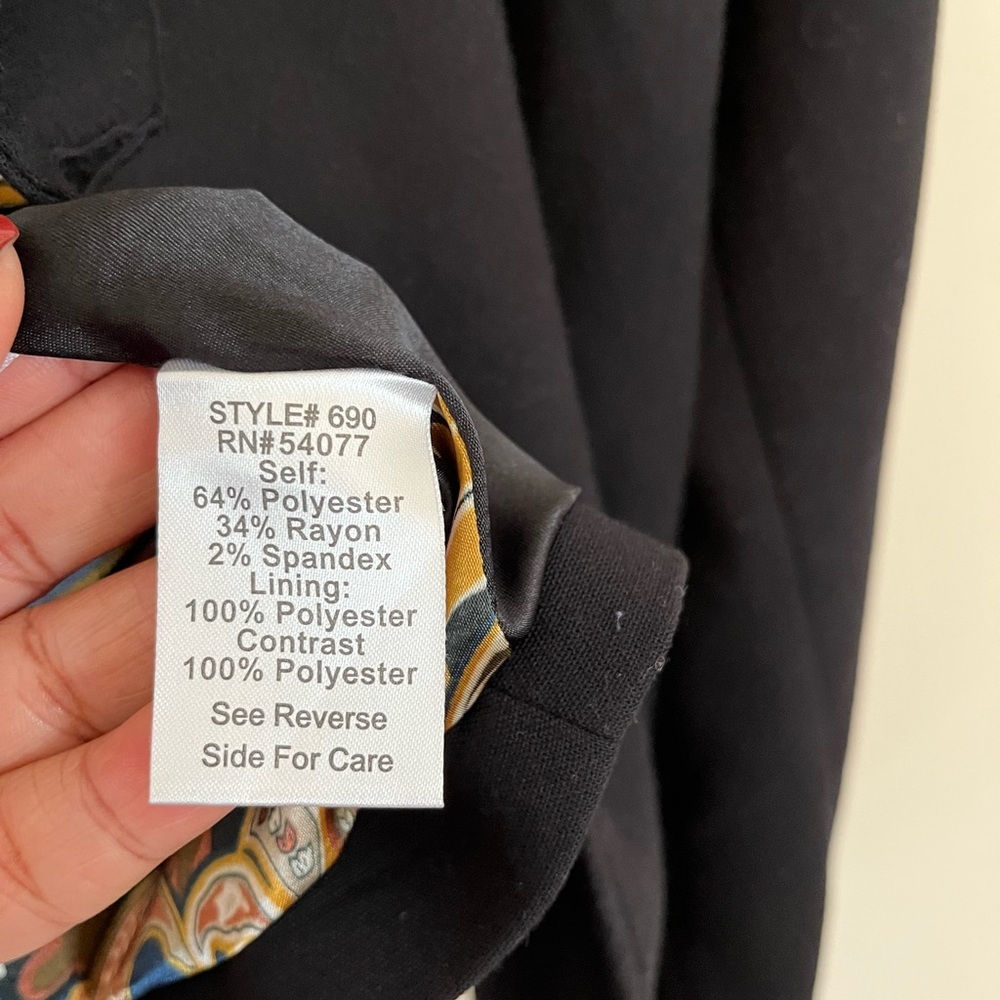 CAbi Navy Double-Breasted Blazer with Gold-Tone Buttons - Picture 15 of 16